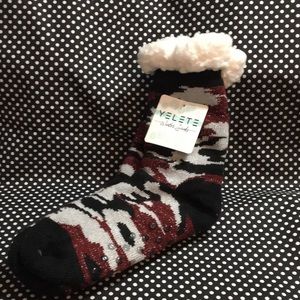Multi colored, Sherpa Lined Slipper Socks